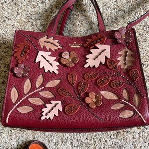 Kate Spade Sam/So foxy fall scene appliqué